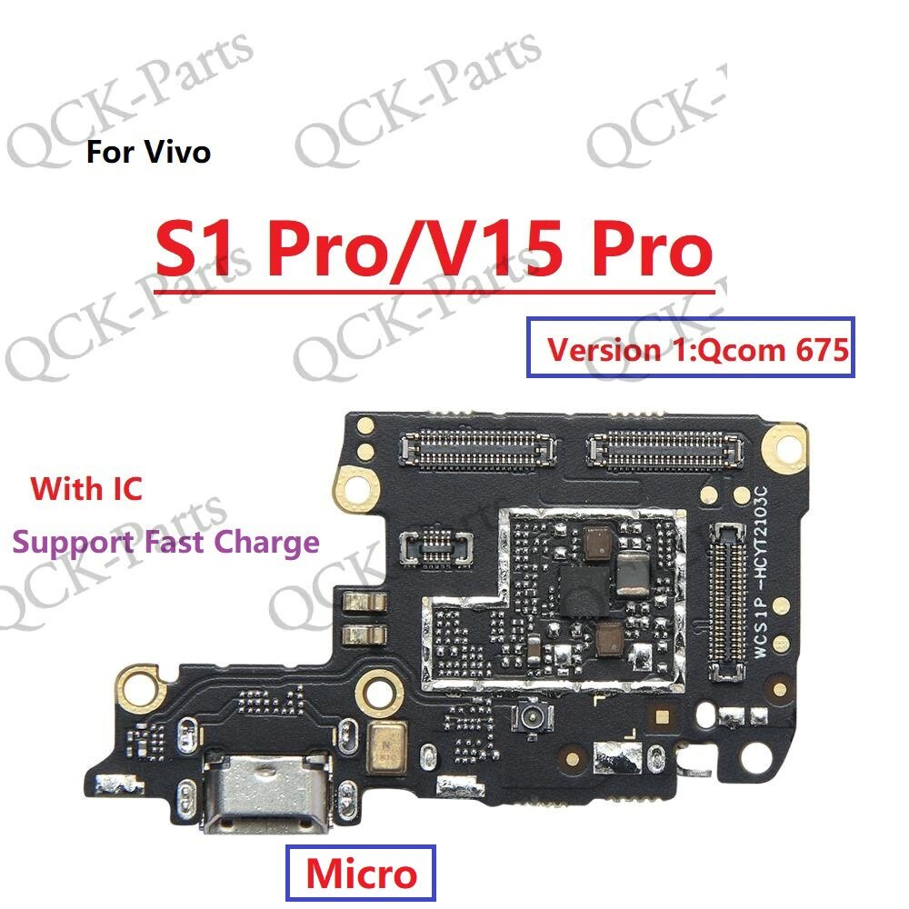 Cho Vivo S1 Pro sao chép/bản gốc sạc USB Chân dock sạc điện thoại bo mạch cổng với Cáp dẻo Mi-crô ch