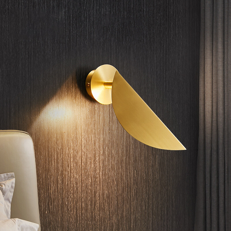 Nordic G9 LED wall lamp modern golden adjustable sconces lights indoor