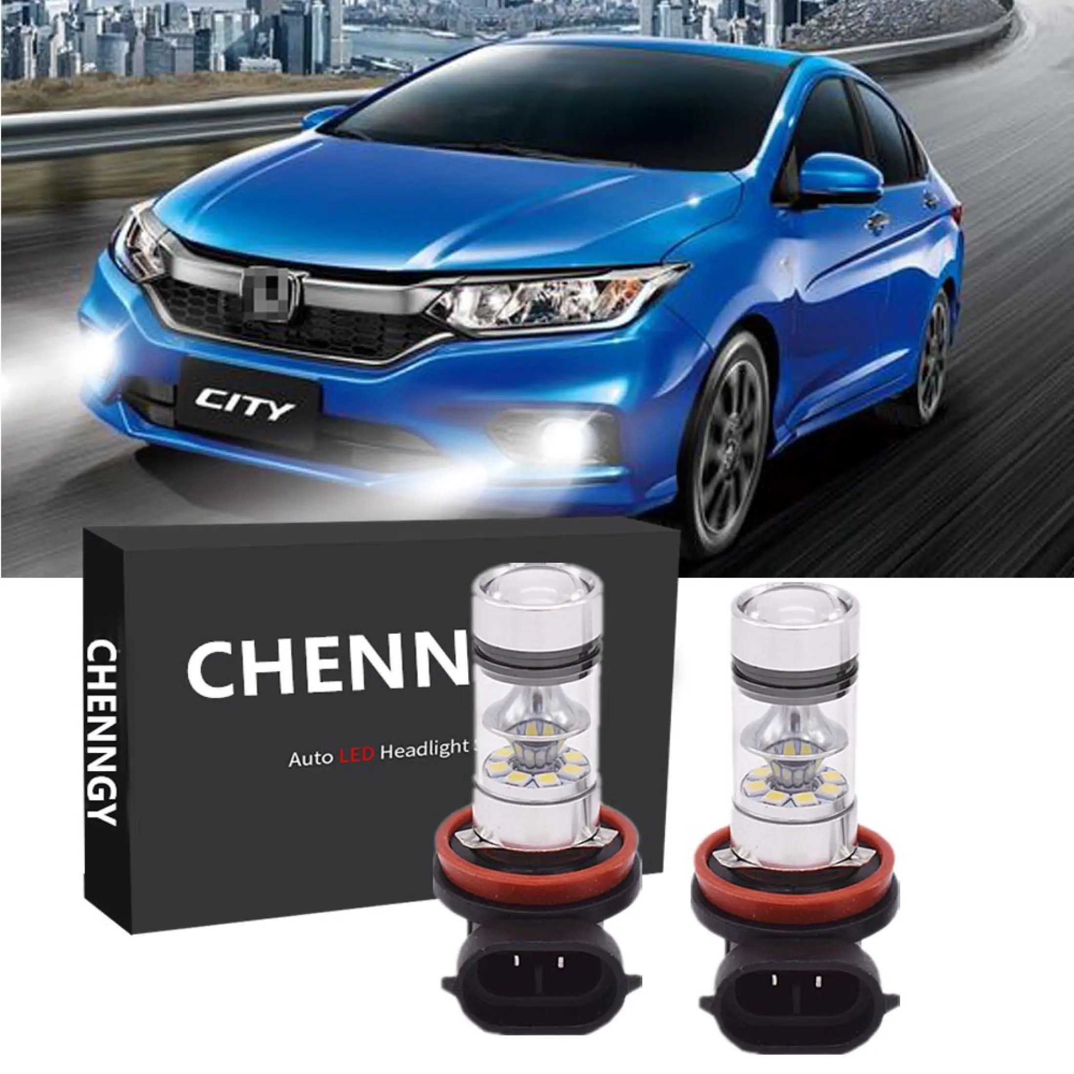 2pcs 6000k White Projector Led Fog Light Bulbs For Honda City 2015 2016 2017 2018 2019 Special Lazada Singapore