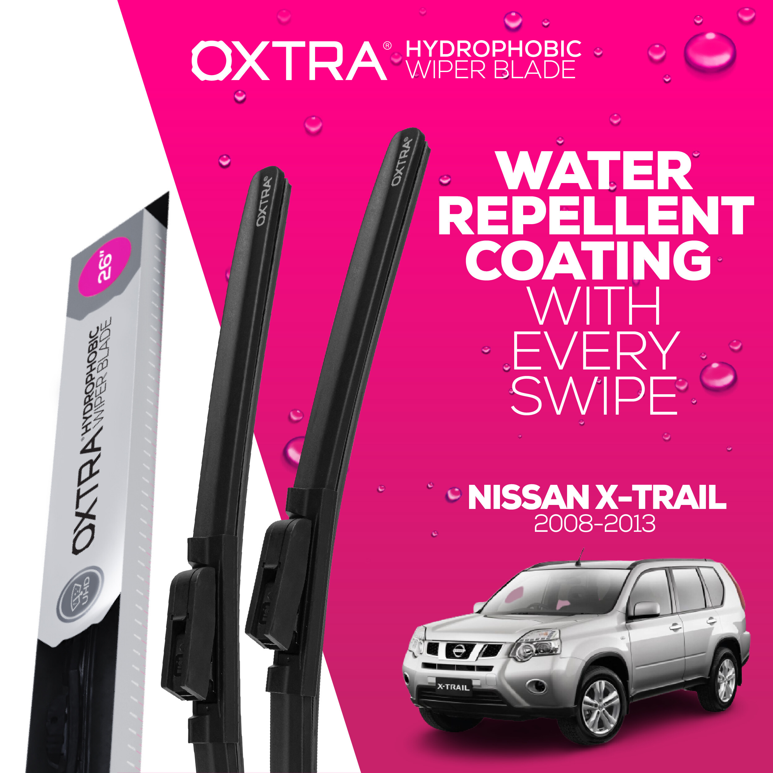 ที่ปัดน้ำฝน Trapo Hydrophobics Nissan X-Trail (2008-2013) ราคา 950 บาท*ส่งฟรี