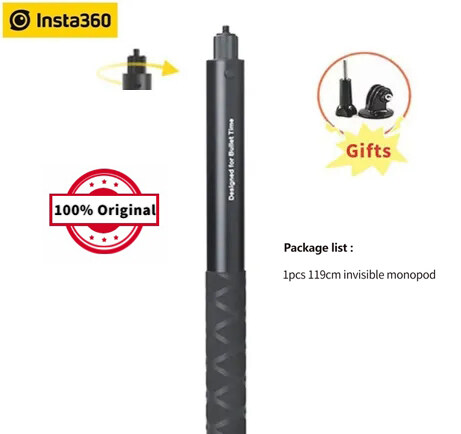 Insta360 119cm Invisible Selfie Stick cho insta360 X3 One X2 RS Go 2 gốc