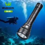 Wurkkos DL40 Diving Flashlight Bright 5000K 5000lm Dive light with 4pcs LH351D 90CRI 26650 IPX8 Waterproof Underwater Torch Light Outdoor Diving