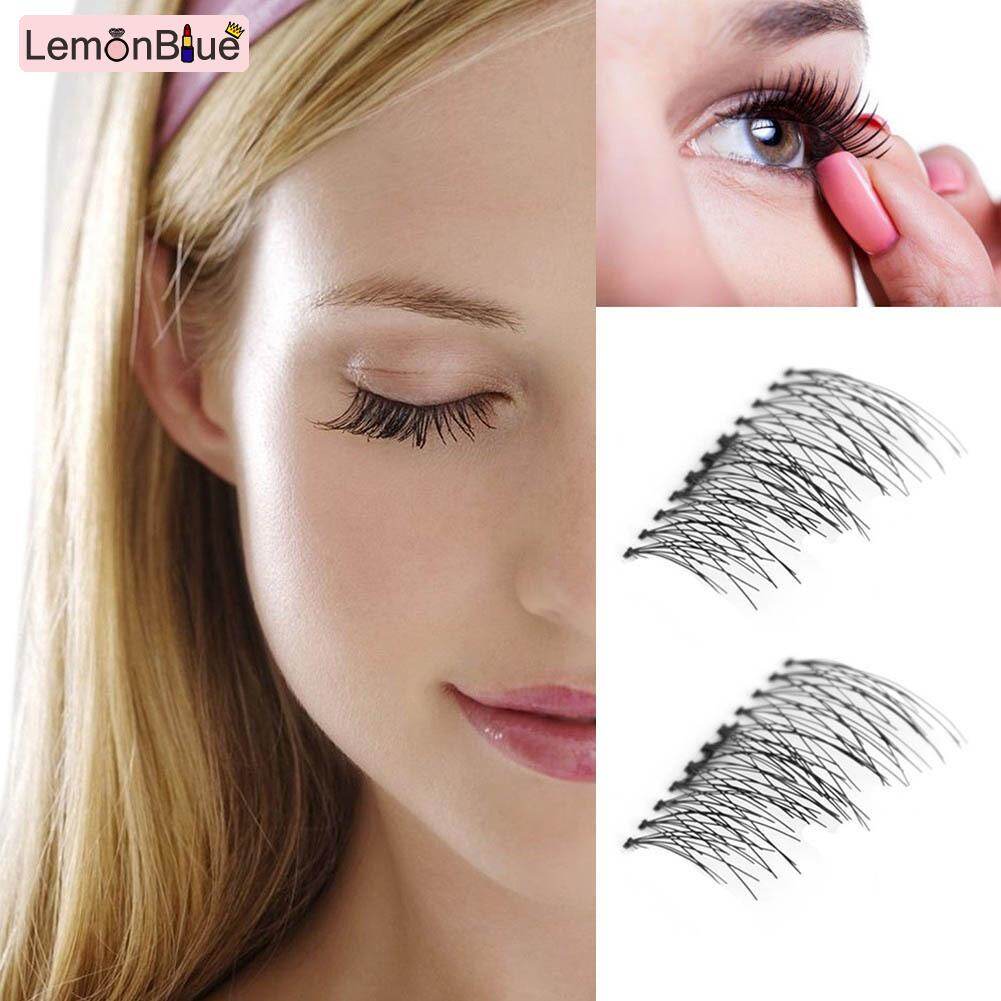 Gambar LemonBlue 1 Pair 4Pcs Magnetic 3D Eyelashes Reusable False Magnet Eye Lashes Long Natural Soft Makeup