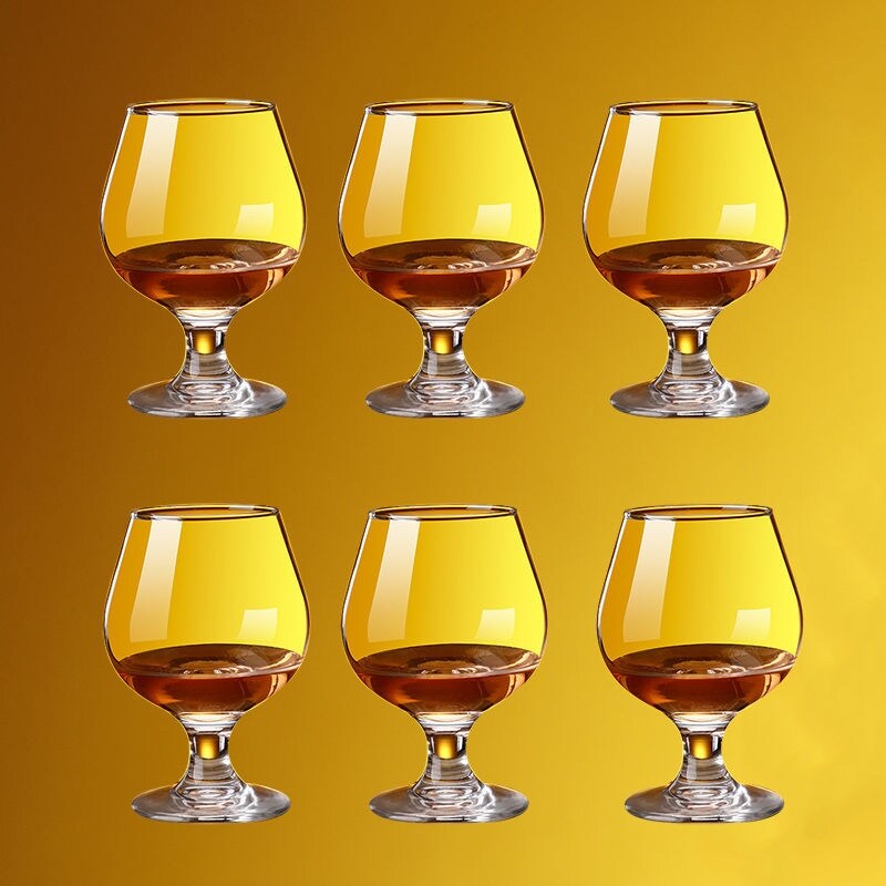 Gambar high quality European creative red glass household crystal cognac brandy glass the glass of whiskey glass sets
