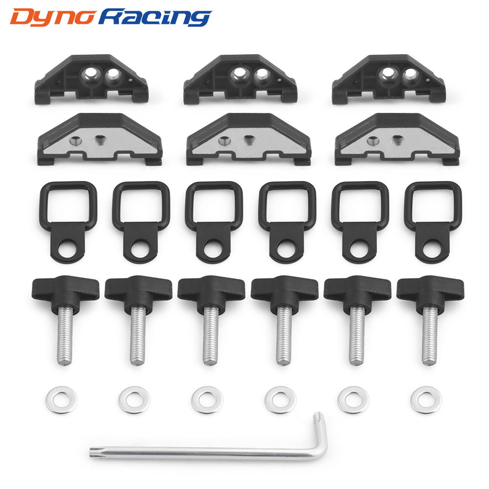 Hard Top Retainer Nut with Clip&Quick Removal Fastener Thumb Screws Nuts&D Ring Tie Down Anchors for Jeep Wrangler JK 07-18