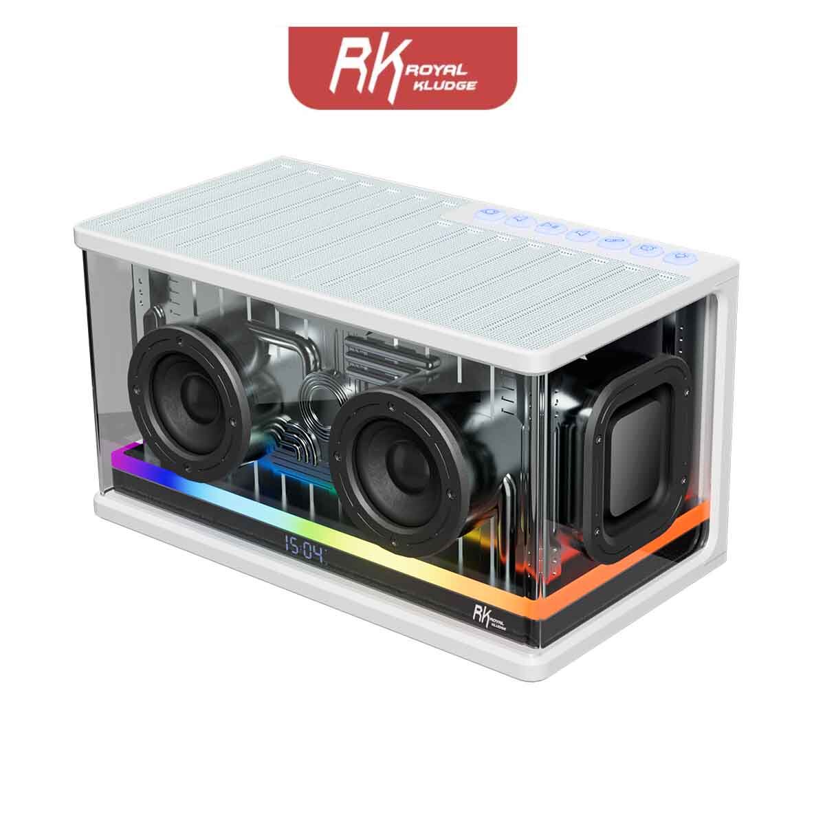 Royal Kludge RK SH100 White RGB Multifunctional Buttons Tws Four Modes Bluetooth Speakers