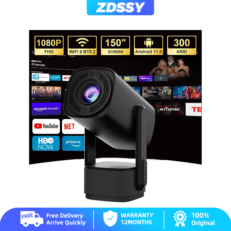ZDSSY K2 Smart 4K 1080P Projector Android11.0 WIFI Mini Projector With Battery Portable Projector Cinema Outdoor Proyector With RGB Light Speaker Home Cinema Beamer ราคา 4,299 บาท*ส่งฟรี