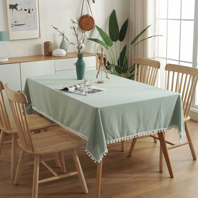 Gambar ?? Ready Stock?? Solid Color Tablecloth Tablecloth Simple Washed Cotton Tablecloth Tv Cabinet Cover Towel