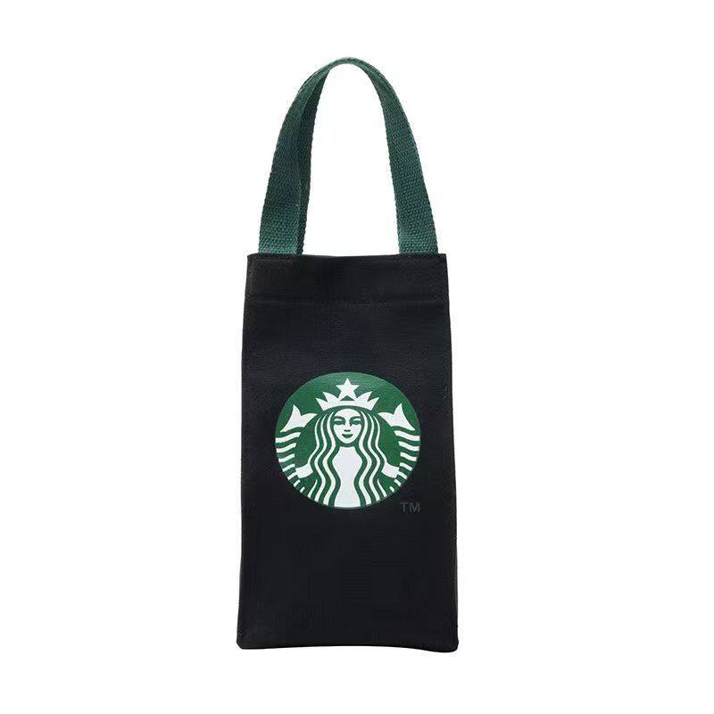 Starbuck Reusable Coffee Bag Handbags 2020 Canvas Tote Carrier Tumbler Carrier Bag Holder - 5