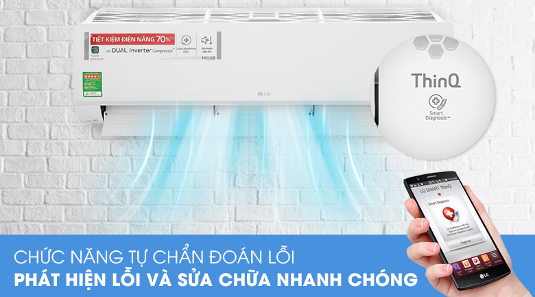 Máy lạnh LG Inverter 2 HP V18API1- Chẩn doán lỗi