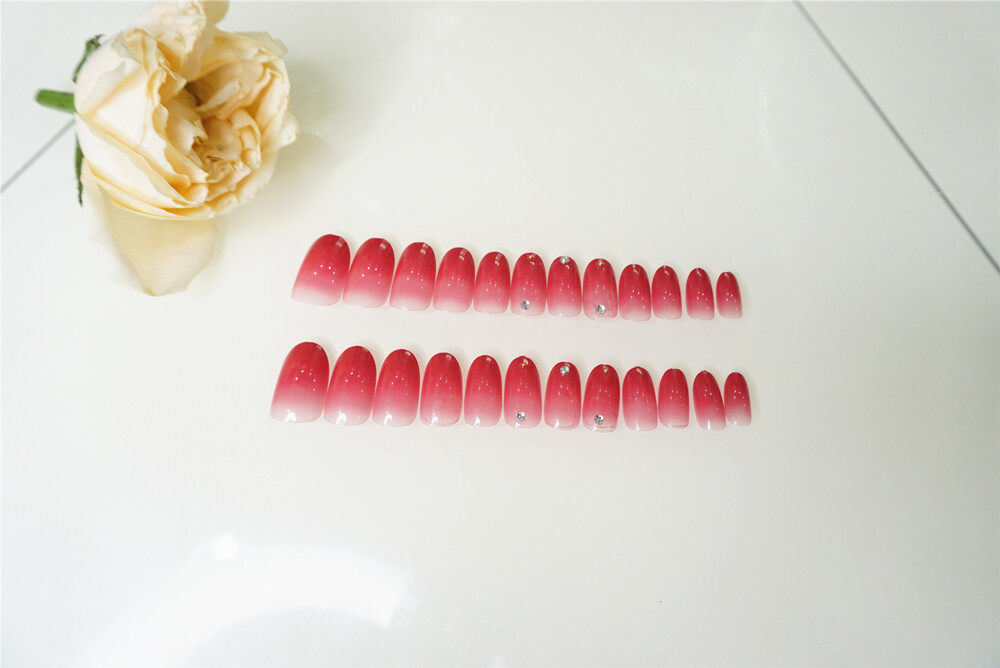 24 Cái Móng Tay Giả, Khảm Móng Nghệ Thuật Có Thể Đeo Với Hạt Vàng Và Nhấp Nháy Kim Cương Móng Tay Giả Đã Hoàn Thiện Màu Bột Kim Cương Cho Nữ