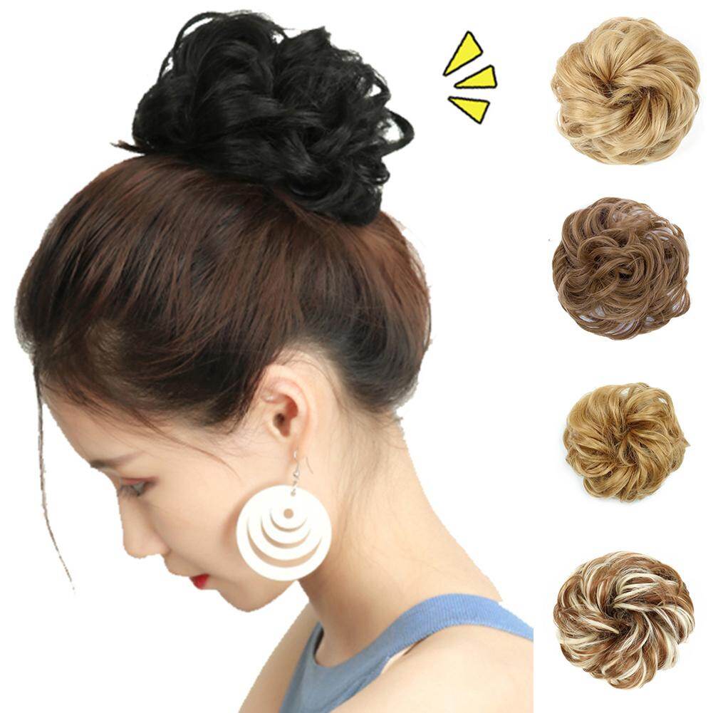 Upsee 10cm Women Hair Bun Extension Wavy Curly Messy Donut
