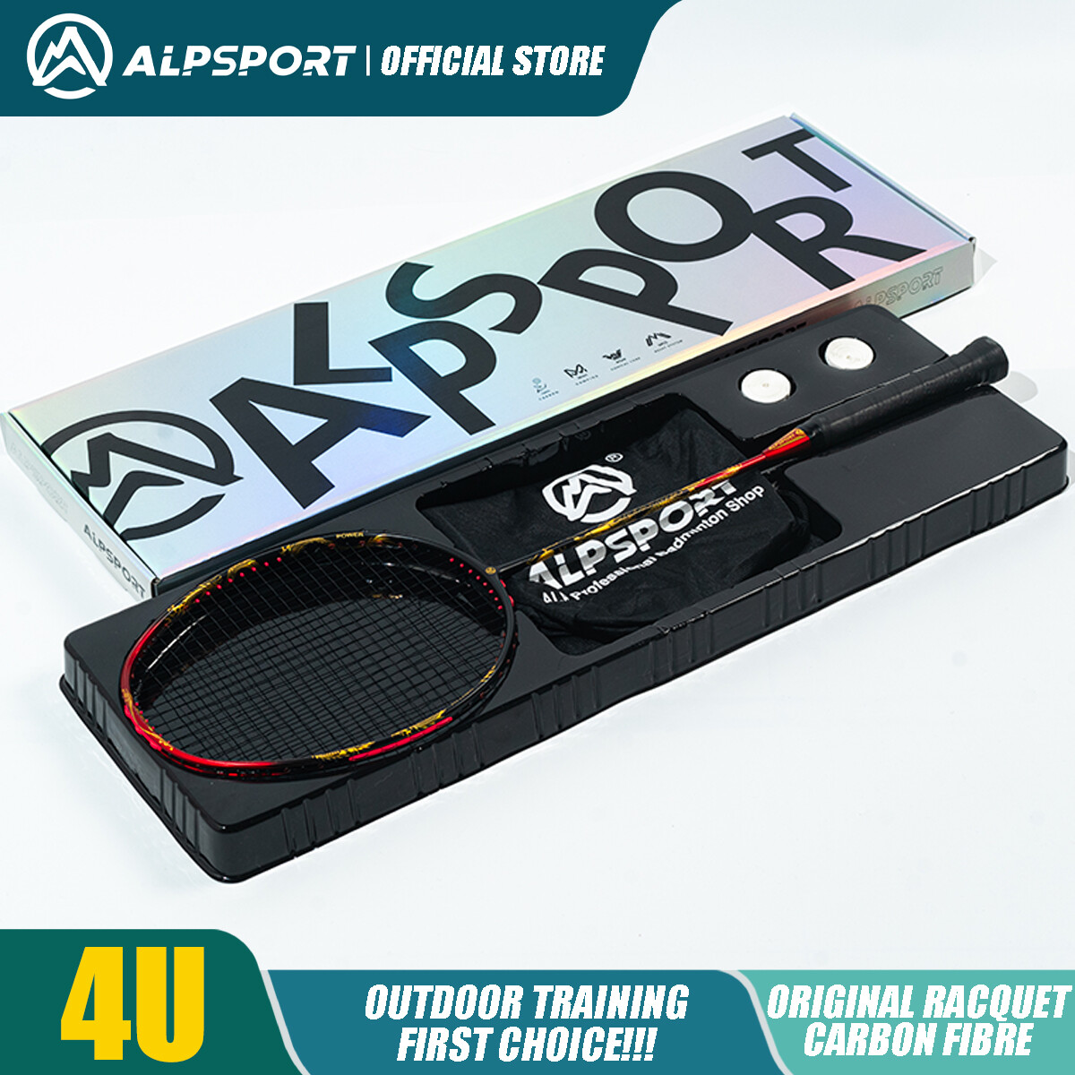 ALP QY 4U 82g G5 creative clear damping ring Max 36lbs badminton racket weaved racket blue Professio