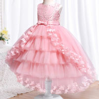 MQATZ New High Quality Baby Lace Princess Dress For Girl Elegant Birthday Party Trailing christmas Clothes 3-12 Years T5399