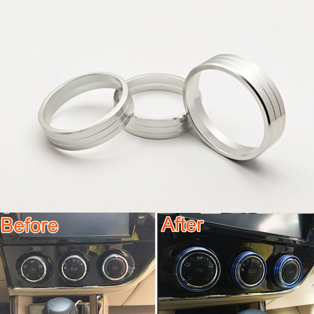 3 Pcs Car Air Conditioning Switch AC Knob Ring Cover Aluminum Alloy Decor Trim for Toyota Corolla 2014-2018 ราคา 187 บาท*ส่งฟรี