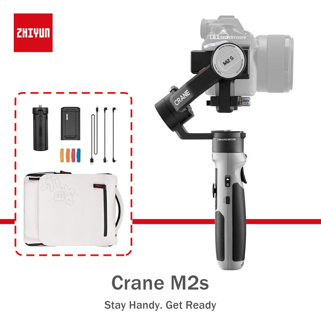 ZHIYUN Crane M2S 3-Axis Gimbal Stabilizer For Mirrorless Camera/Action Camera/Smartphone Lightweight Professional Gimbal Stabilizer ราคา 9,613 บาท*ส่งฟรี