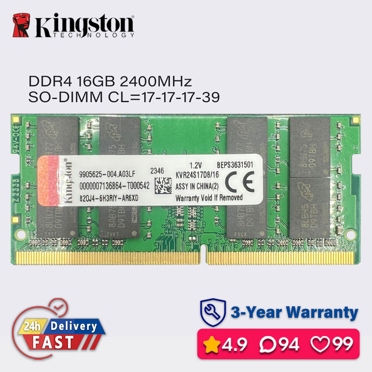 Kingston 16Gb Ddr4 Ram 2666Mhz Sodimm Valueram For Desktops