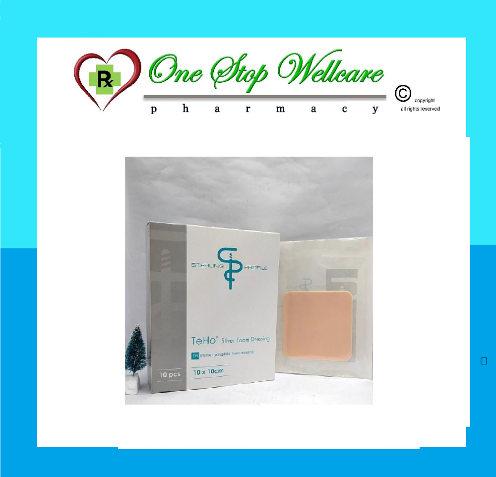 teho silver foam dressing TEHO SILVER FOAM DRESSING 10CMX10CM 1'S
