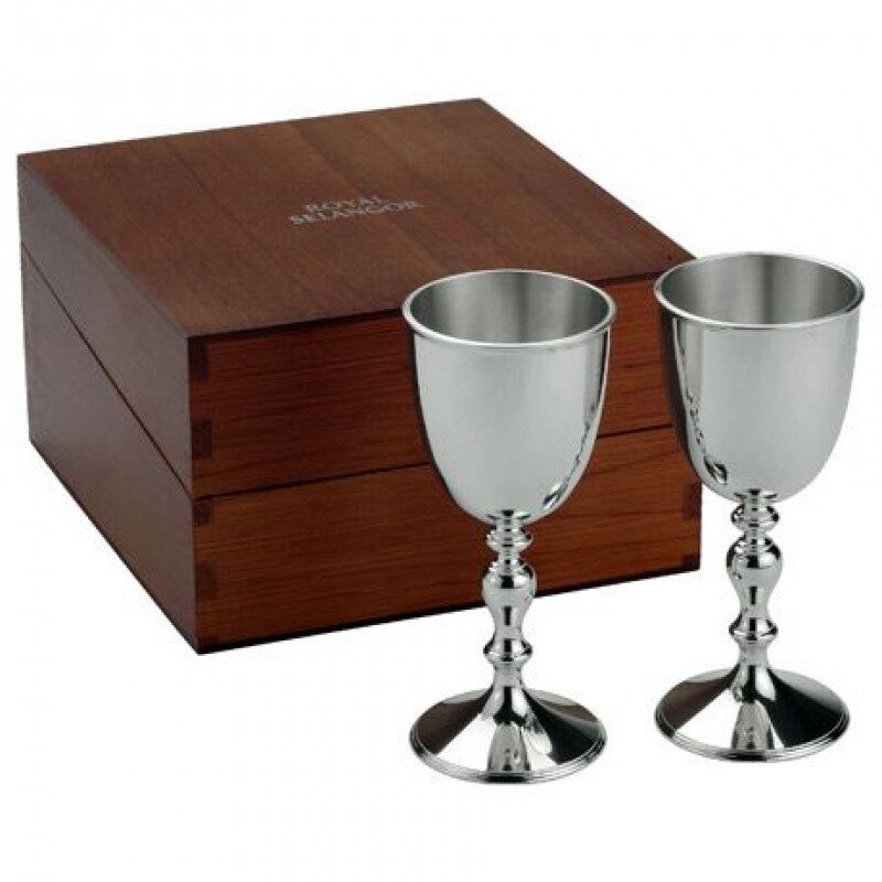 Gambar Royal Selangor Sovereign Collection Pewter Wine Goblets (Pair) Gift