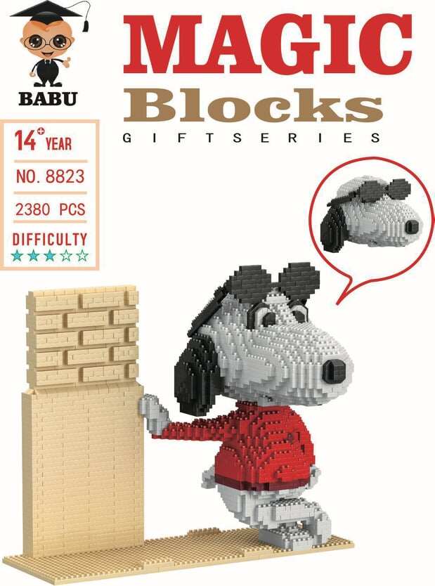 BABU Snoopy Series Building Block 2380Pcs Nanoblock Set