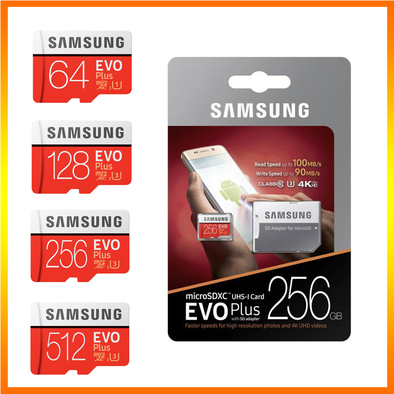 Thẻ Nhớ Sam Sung 95 MB/giây Tốc Độ Đọc 32GB/64GB/128GB/256GB/512GB Micro SDXC C10 U3 Thẻ Micro SD SDcardv