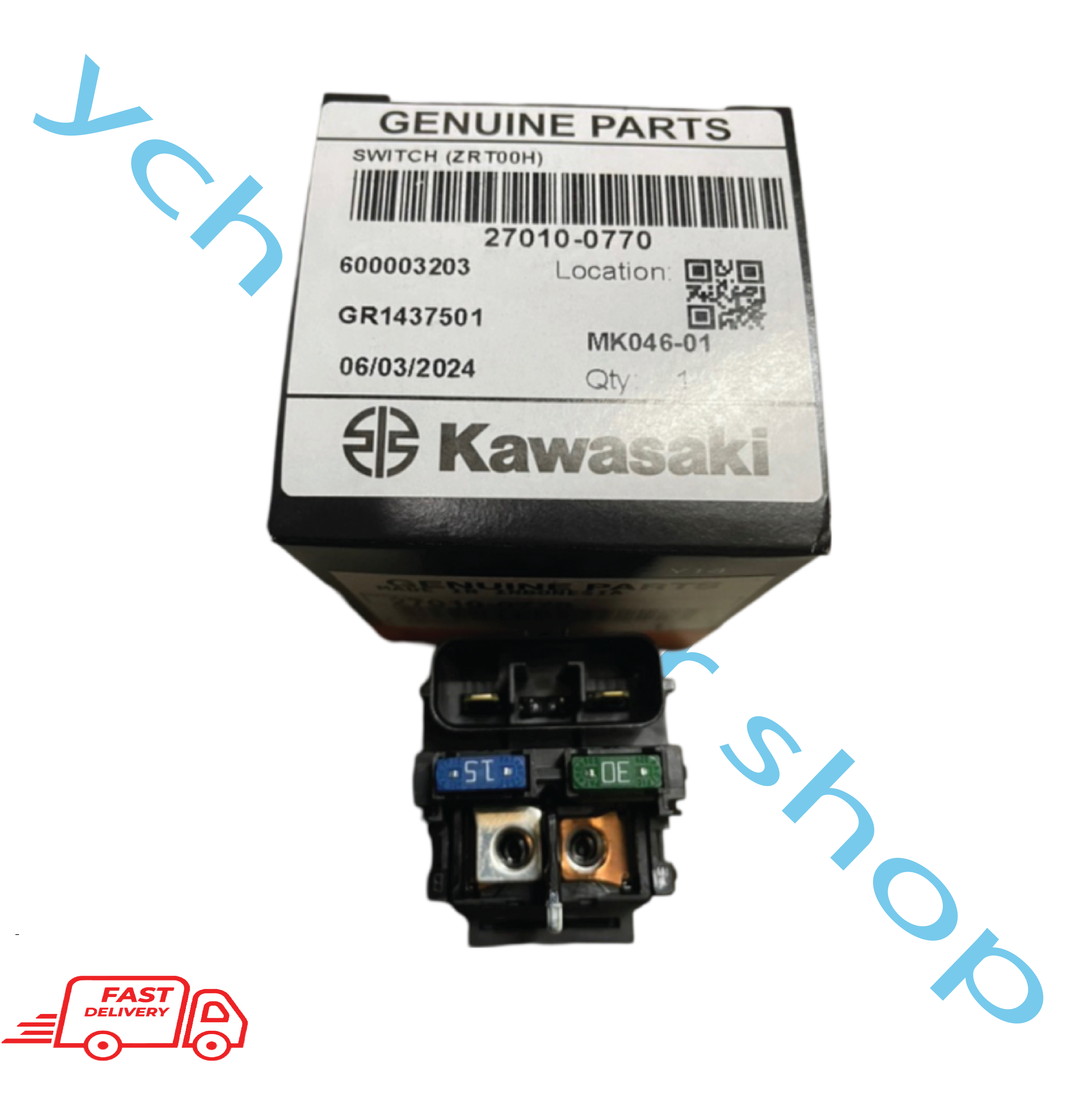 オートバイスターターリレーソレノイド ZR800 Z800 ZR1000 Z1000