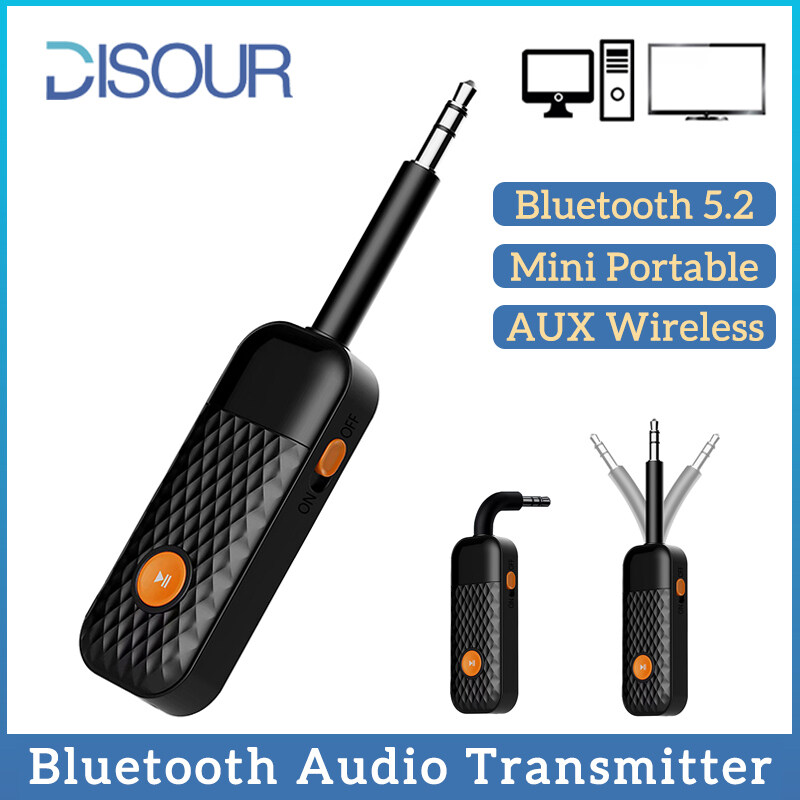 DISOUR Bộ Phát Âm Thanh Bluetooth 5.2 Bộ Chuyển Đổi Không Dây Di Động Mini AUX 3.5MM Chất Lượng Âm Thanh Không Mất Dữ Liệu Cho Tivi PC Switch Plug And Play