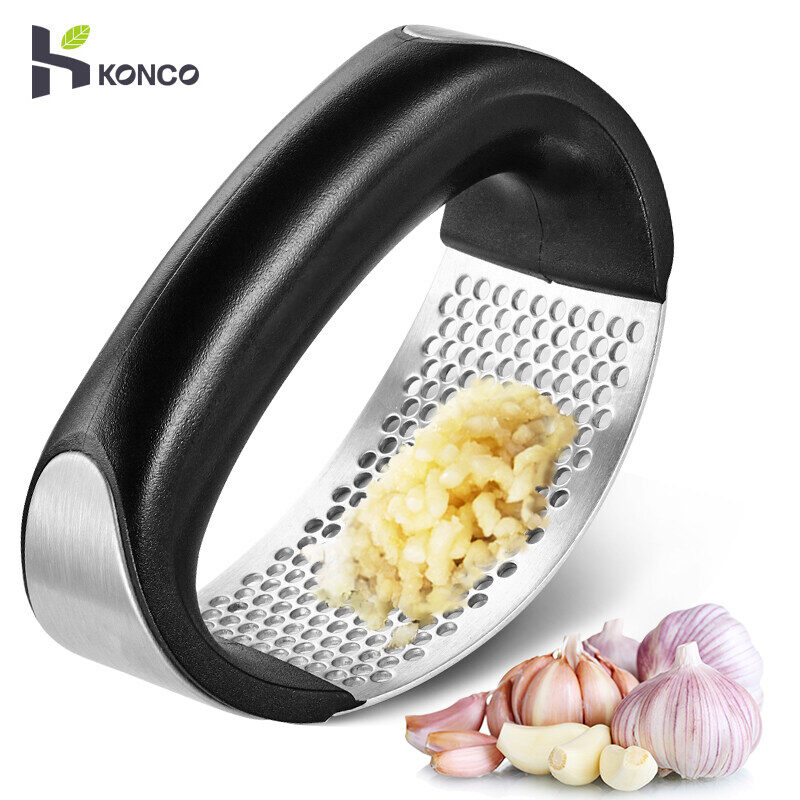 Konco thép không gỉ tỏi Shredder ép tỏi dán vắt Máy xay gừng ép tỏi Chopper Máy Nghiền ép tỏi công cụ