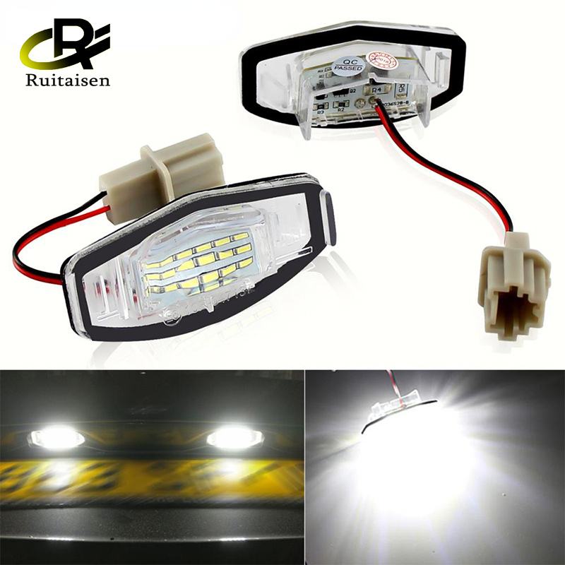 2pcs Error Free LED Car Number License Plate for Honda Crv Fit Jazz Crosstour Odyssey Stream Freed Logo Insight HRV FRV ราคา 226 บาท*ส่งฟรี