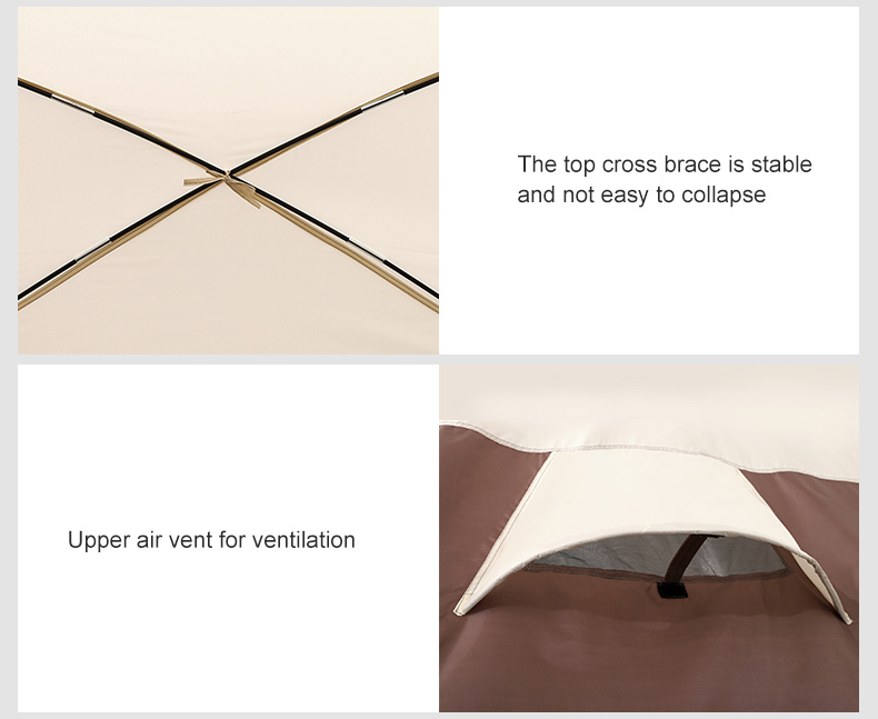 CAMELCROWN 4-5 persons Inflatable Travel Resident Tent Outdoor Selfdriving Rainproof Windproof Camping Two-room And One-Hall Multi-Person Tent