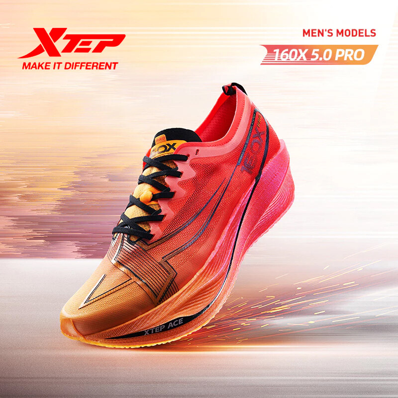 XTEP 160X5.0丨Men's Running Shoes New Generation Champion Edition Professional Marathon Racing Carbon