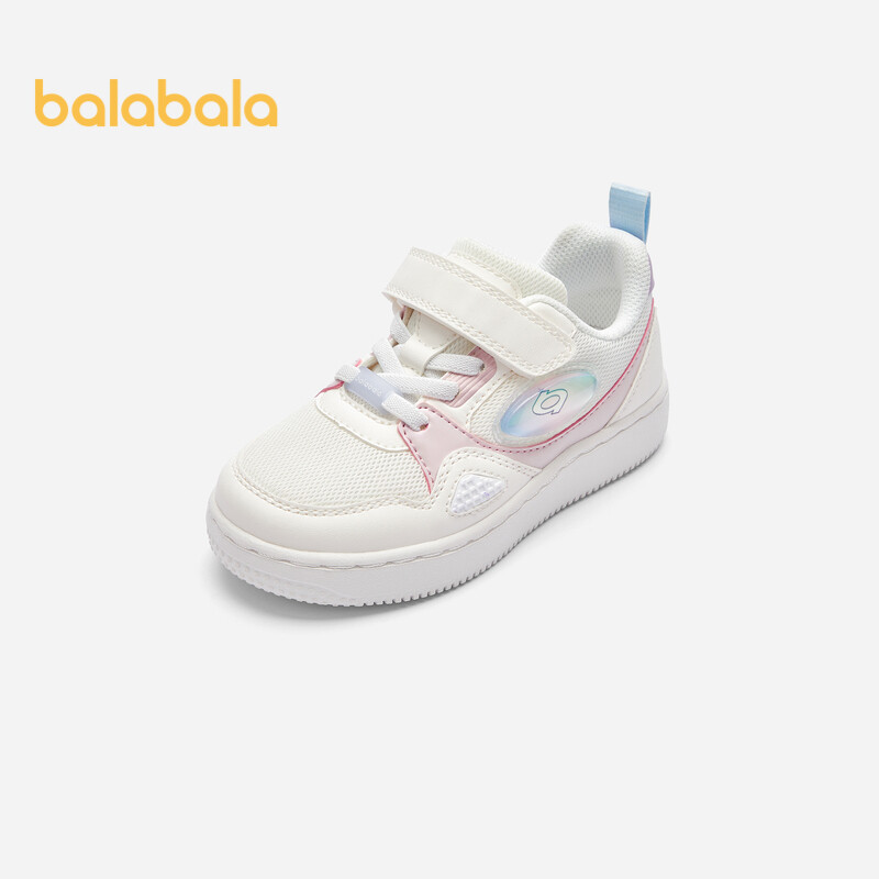 Balabala Children's Shoes Children's Board Shoes Boys Shoes 2024 Summer New Girls Small White Shoes Breathable Mesh Cloth Shoes ราคา 990 บาท*ส่งฟรี