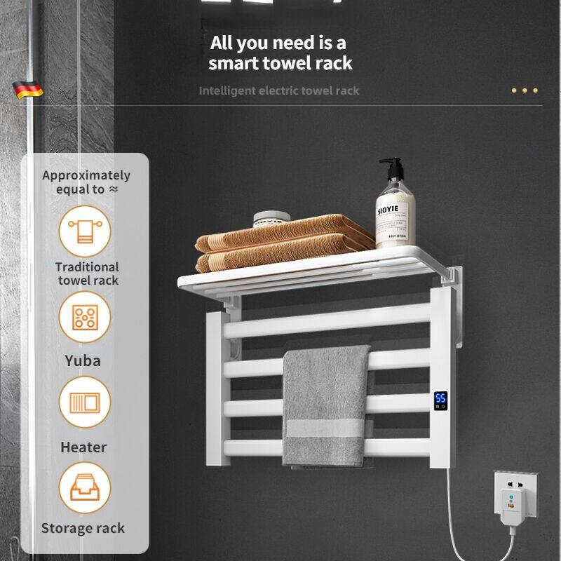 Electric Towel Rack Home Bathroom Small Size Intelligent Drying Sterilization Heating Bath Towel Rack Free Punching Space Aluminum ราคา 2,753 บาท*ส่งฟรี