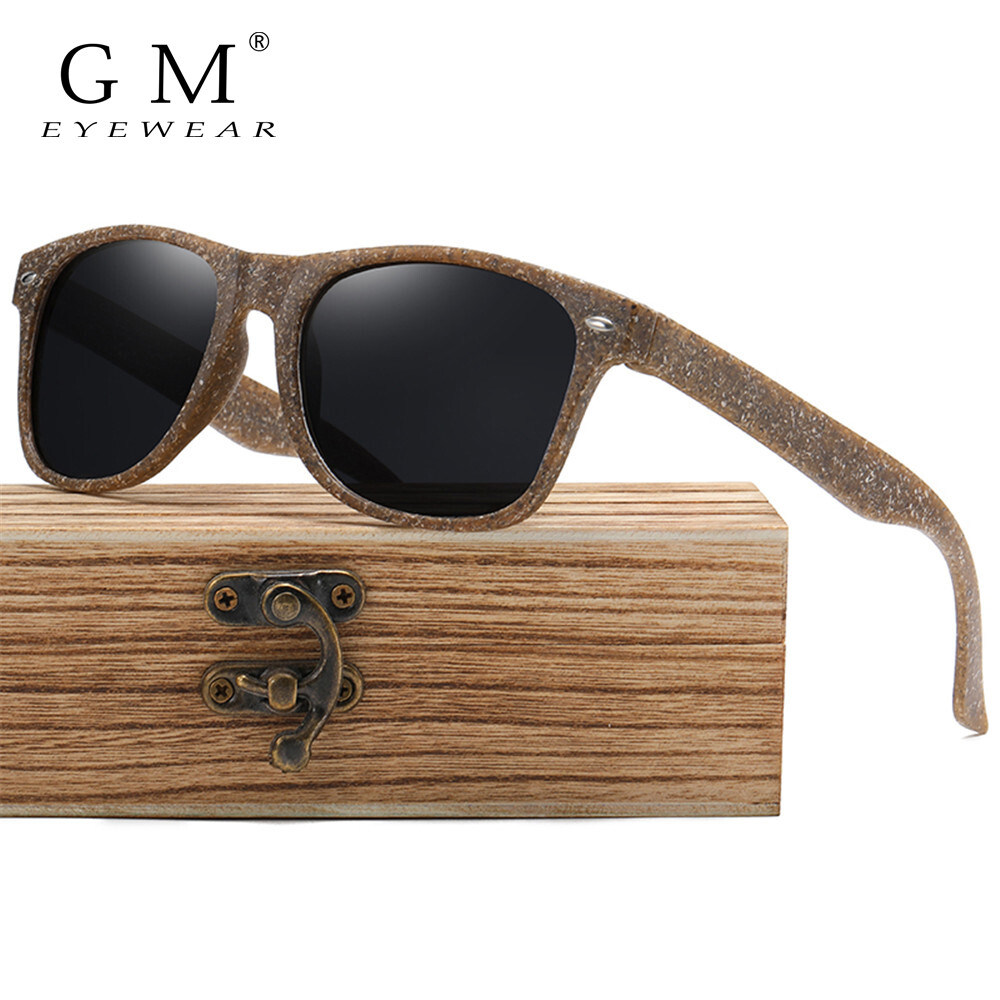 Gm wood kính râm phân cực cho nam kính râm gỗ cà phê uv400 tròng kính màu ngọc lam cho nữ thời trang thủ công sành điệu 7003