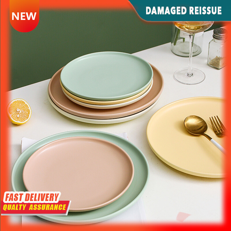 Gambar Ceramic Dinner Plate Scandinavian Style Plate Western Food Steak Pasta Plate Breakfast Plate