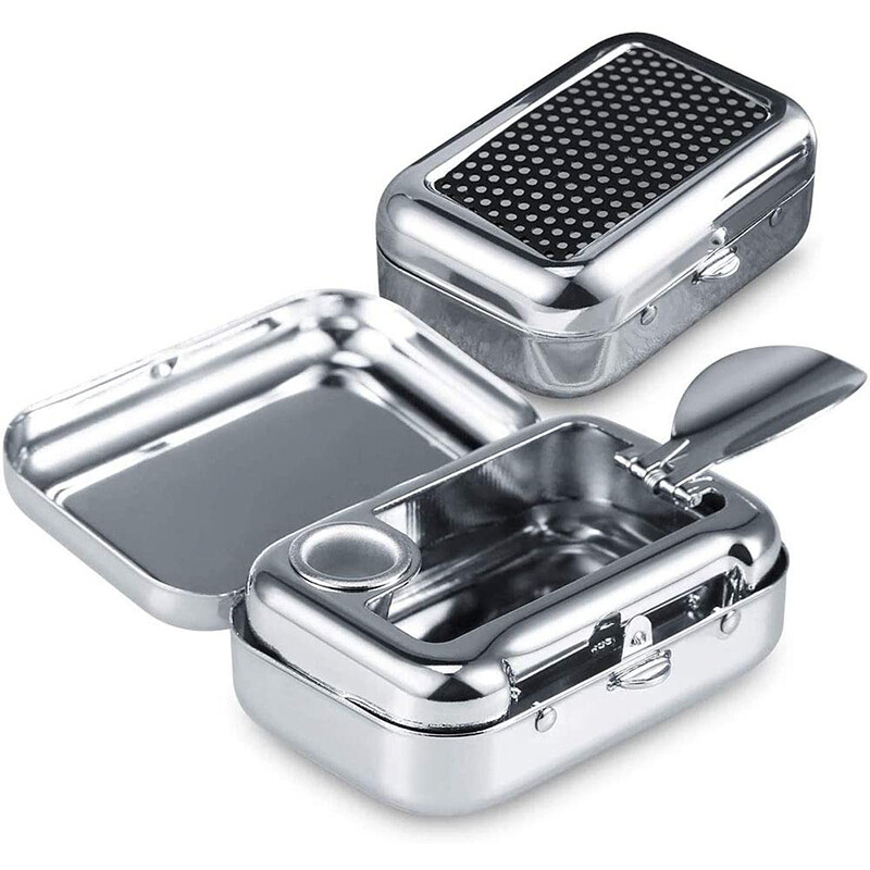Posacenere portatile in acciaio inossidabile con coperchio_voghion.com
