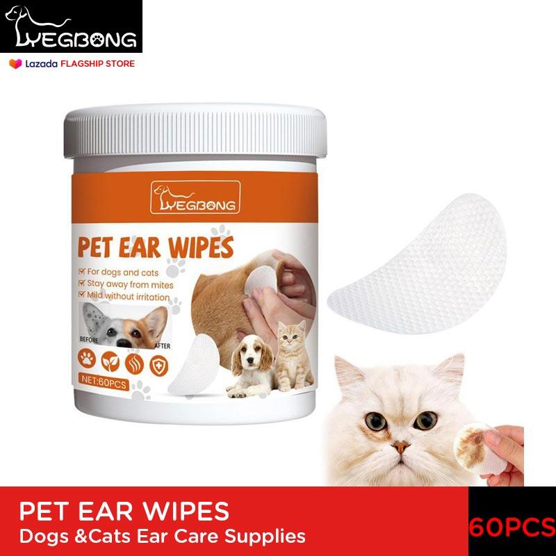 Pet Ear Wipes 60pcs Per Bottle Ear Cleaning Deodorizing And Removing Ear Mites Without Iritation Health Cleaning Supplies For Dogs And Cats ราคา 95 บาท*ส่งฟรี