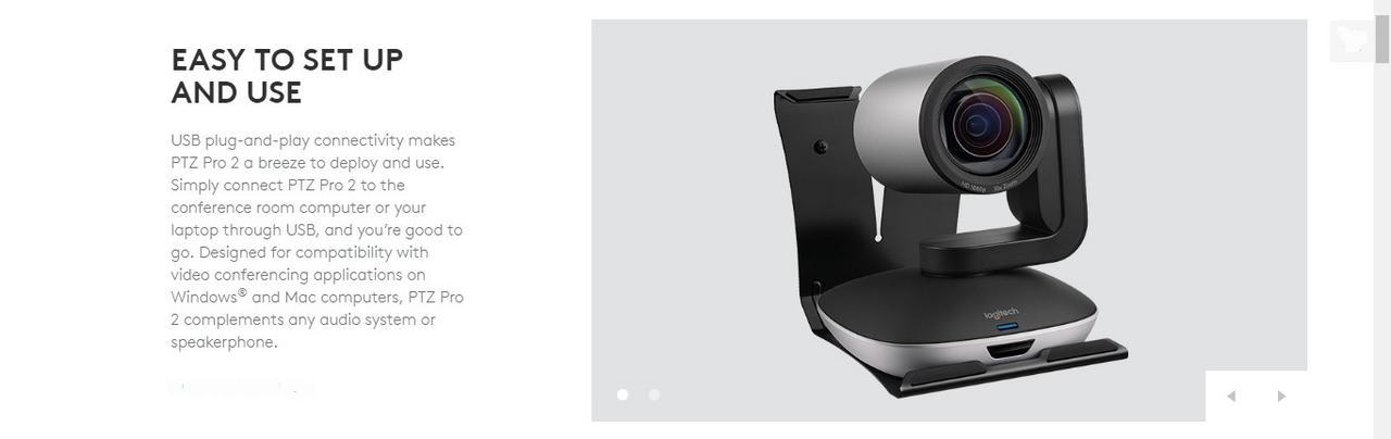 Logitech PTZ PRO 2 Full HD Video Conferencing Camera 1080p with Remote Control Webcam 90° Diagonal 13 946a3bc6549c670ac278c6608126a415