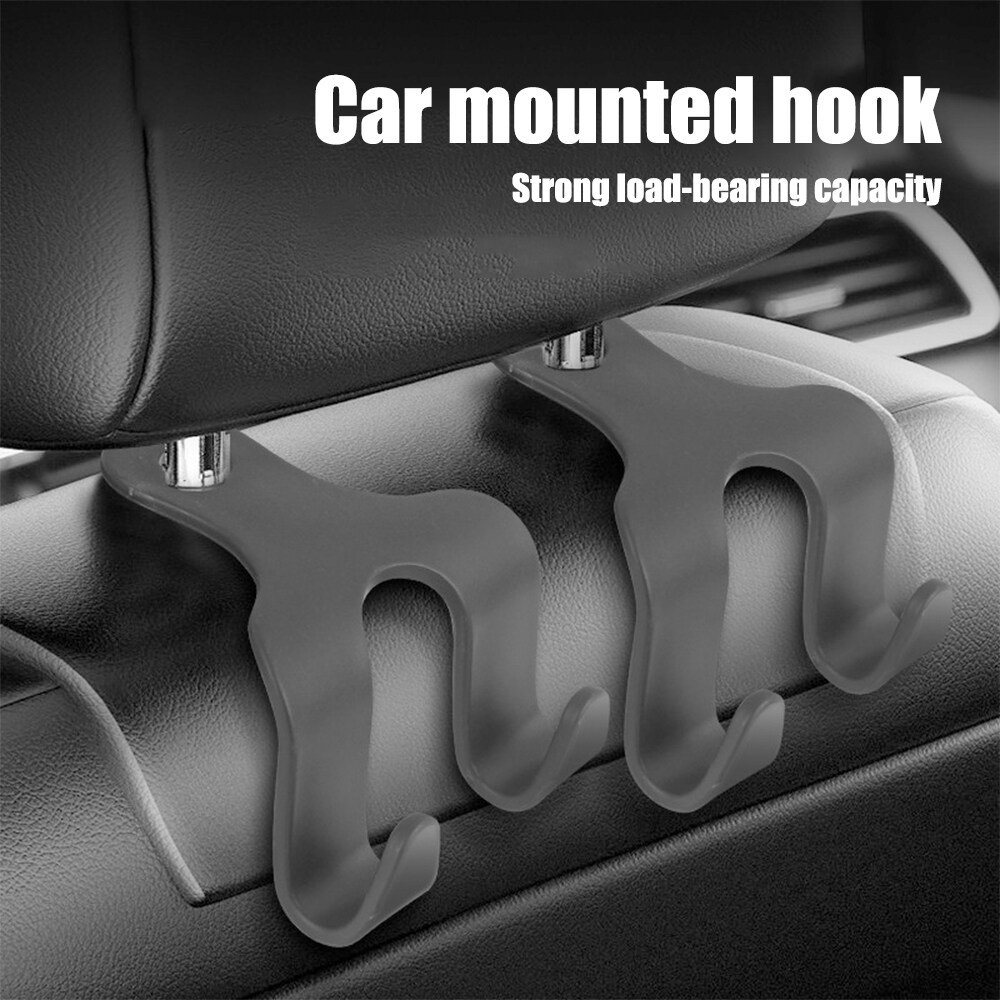 Universal Car Seat Back Hook Headrest Hanger Car Bag Pouch Clothes Hanging  Hooks Duarable Fastener Clip Interior Accessories