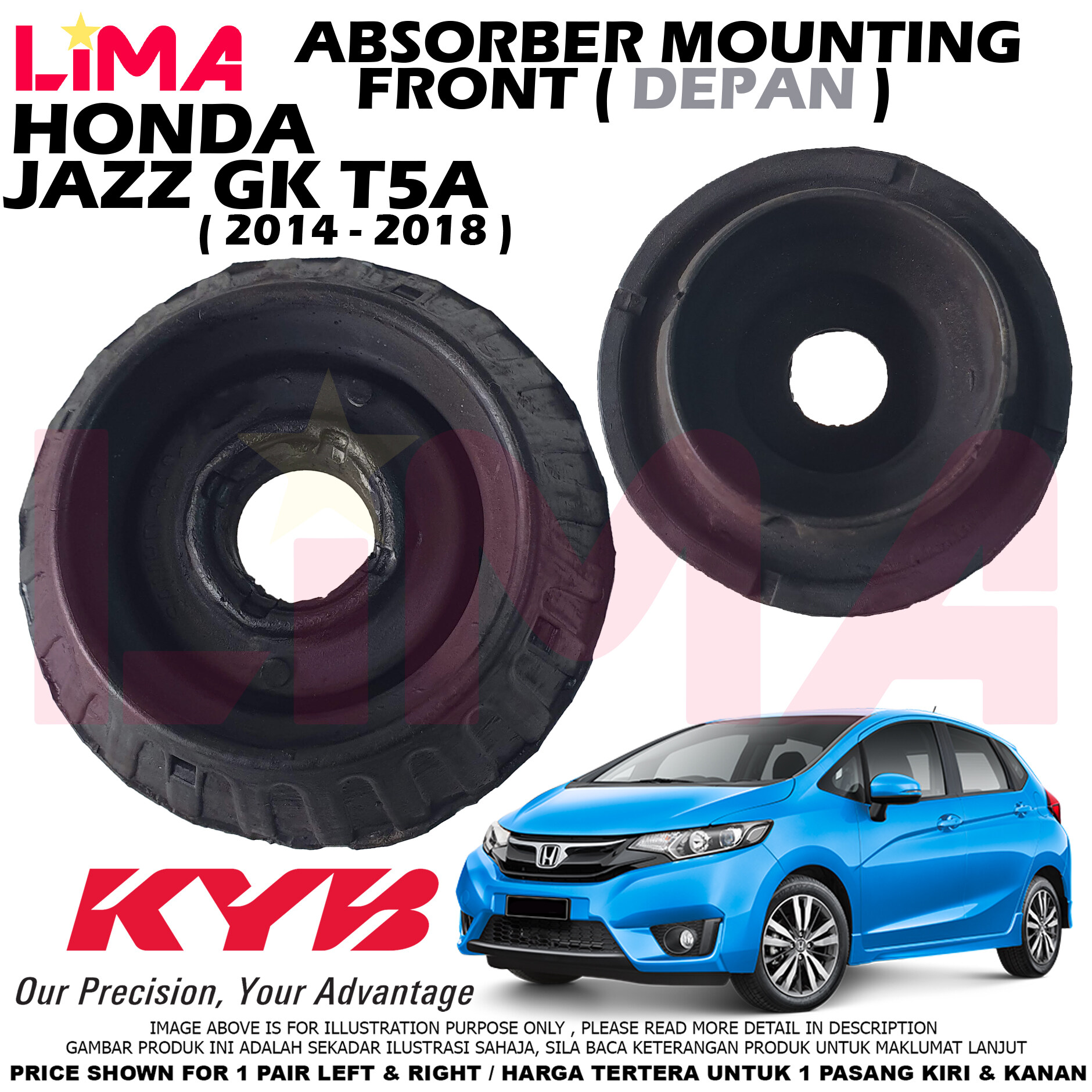1 Pair Toyota Vios Ncp93 Front Absorber Mounting Kayaba Kyb Original Lazada