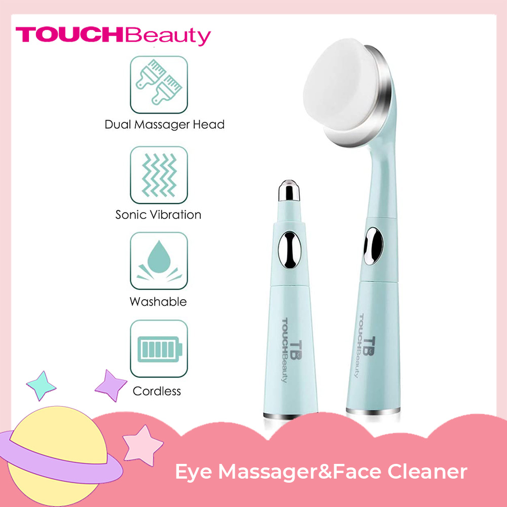 Gambar TouchBeauty Sonic Eye Massager   Soft Facial Cleansing Brush 2 in 1 Skin Care Tool
