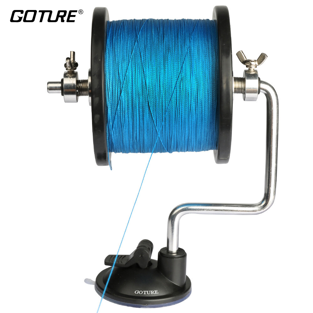 Goture máy cuộn dây câu cá cầm tay hệ thống cuộn dây bằng hợp kim nhôm dụng cụ câu cá đi lang thang màu bạc