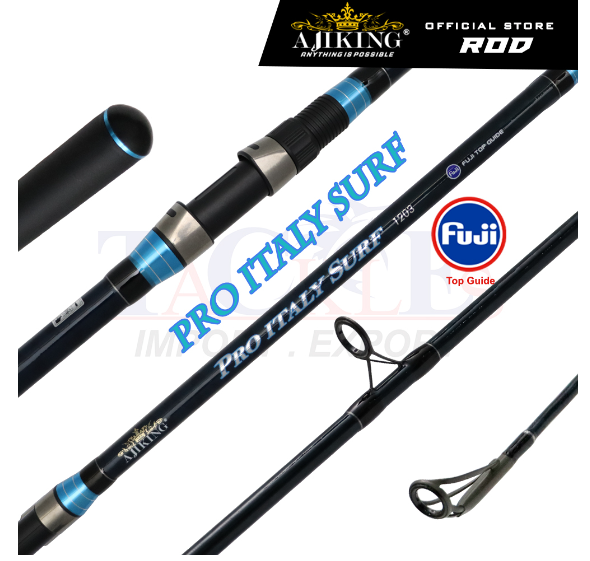 NEW] Ajiking Pro Italy Surf FUJI Top Guide Fishing Rod 12ft-15ft [With  Cloth Bag] Lure Wt 100-250g Extreme Fishing
