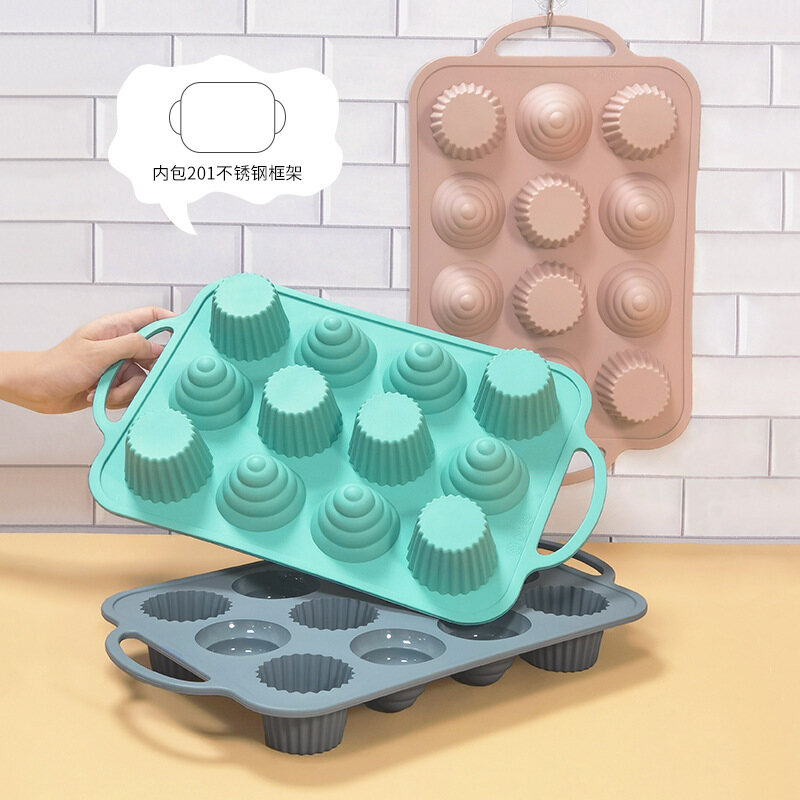 Gambar Muffin Cup Christmas Tree Cake Silicone Mold Biscuits Kelilou White Jelly Bowl Cake Baking Pan