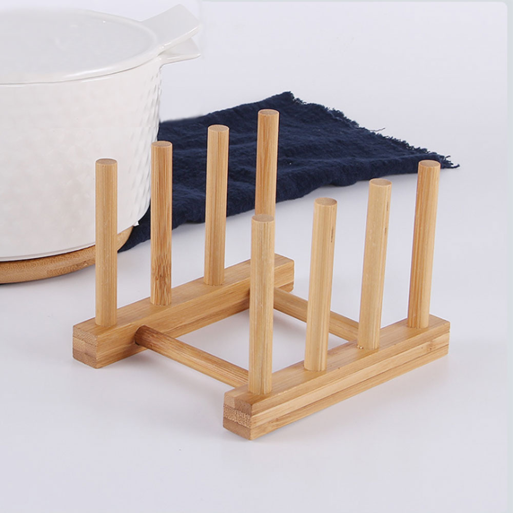 Pantorastar Bamboo Wooden Dish Rack Plate Rack Stand Pot Lid Holder Kitchen Cabinet Organizer For Cup Cutting Board Bowl Drying Rack Lazada Singapore