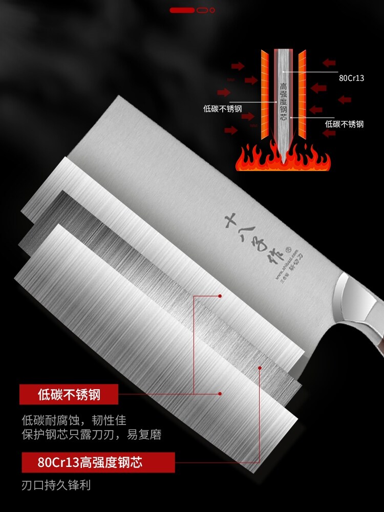 Gambar 18 as official flagship store kitchen knife slicing knife stainless steel household and cutter trine steel kitchen knives