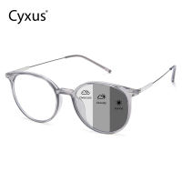 Cyxus แว่นกรองแสงสีฟ้า เลนส์เปลี่ยนสีตามแสง ปกป้องสายตา สไตล์ เกาหลี/ยูโร-มินิมอล/ญี่ปุ่นUnisex เหมาะสำหรับสำนักงานทุกวันและการดูแลดวงตากลางแจ้ง 8273