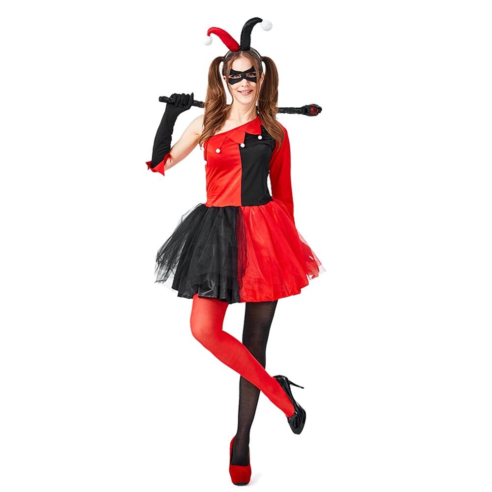 Eraspooky Girls Clown Costumes Harley Quinn Cosplay Halloween
