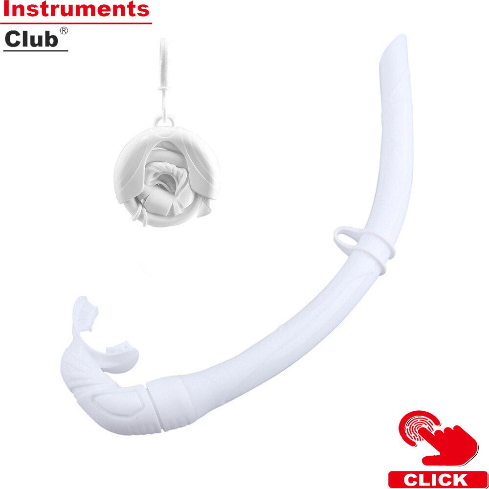 Instruments ống thở bằng silicon có thể gập lại với hộp đựng nhỏ gọn ống thở cuộn lên cho nam nữ ống thở ướt để lặn với ống thở
