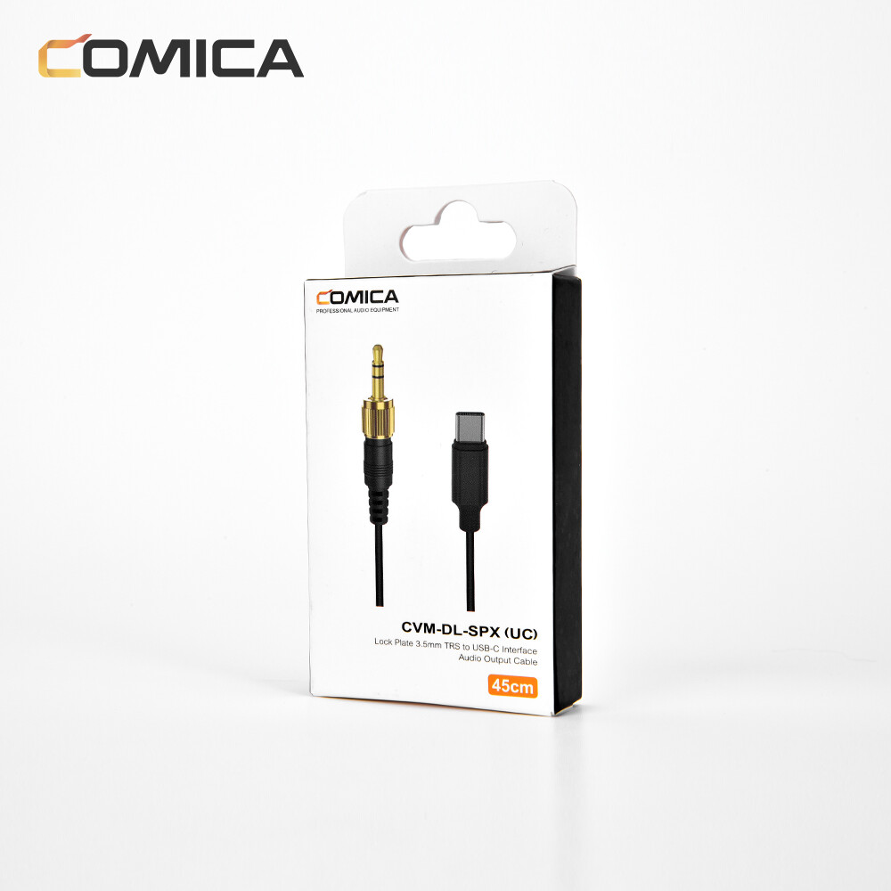 Comica CVM-DL-SPX tấm khóa 3.5mm TRS để giao diện USB-C Cáp đầu ra âm thanh tương thích với Xiaomi Samsung và các điện thoại Android khác